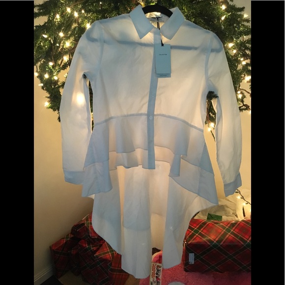 🆕COTTON TUXEDO FRILL SHIRT🆕 - Picture 6 of 8